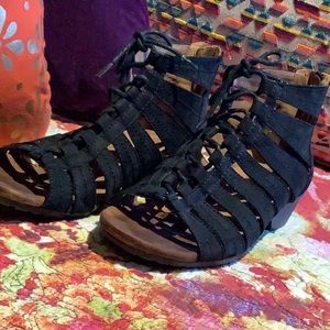 Rockport Black Nubuck Leather Sandal